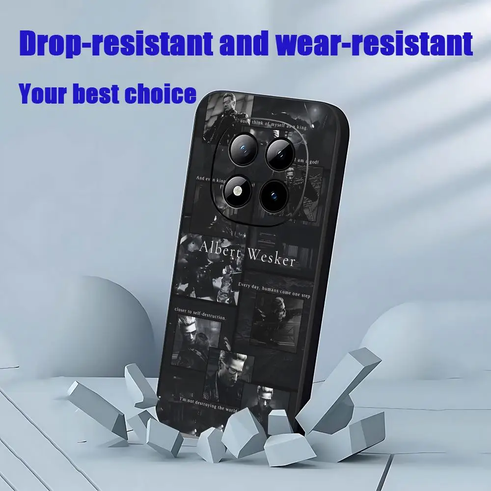 Фото Чехол для телефона Cool Man Wesker RE Game для Xiaomi Redmi Note 17 15 14 13 12 11 Pro Plus S 5G 14C A3, мягкий черный чехол. №2