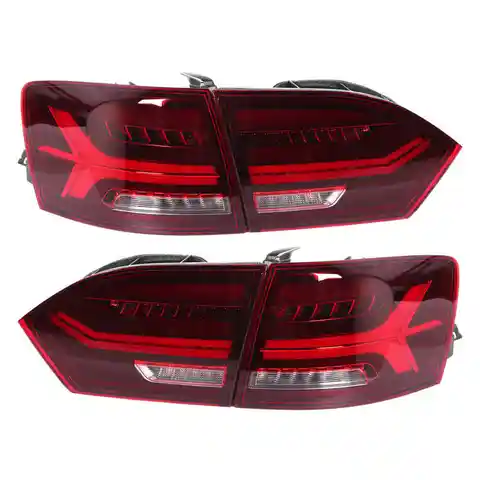 VLAND полный светодиодный динамический задний фонарь s Вишневый красный объектив IP67 Водонепроницаемый подходит для Volkswagen Jetta MK6 2012 2013 2014 свети...