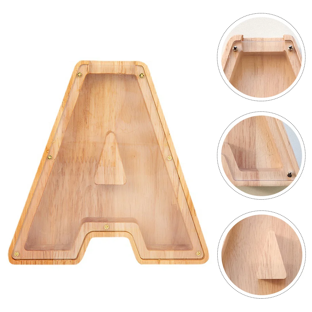 

Bank Money Piggy Boxwooden Letter Wood Alphabet Saving Bankskids Container Novelty Pota Boys Personalized Decorative Wall Shape