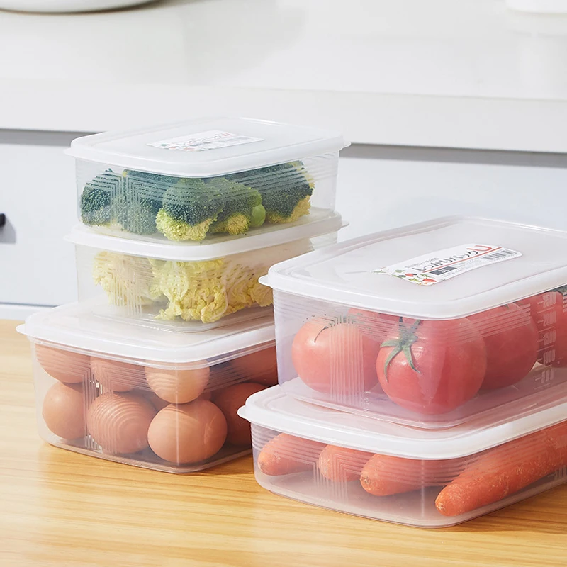

Refrigerator Preservation Box Large Capacity Food Storage Boxes Fruit Vegetable Frozen Meat Dumplings Container Kitchen Supplies