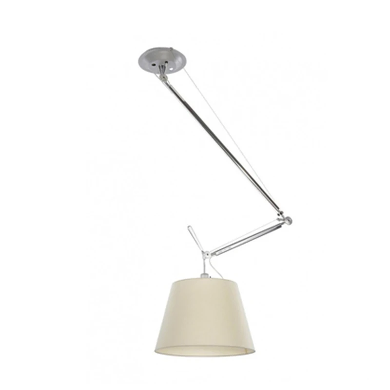 

Modern Minimalist Adjustable Single Pendant Lamp Bedroom Living Room Deco Telescopic Telescopic Arm E27 LED Lighting Fixture