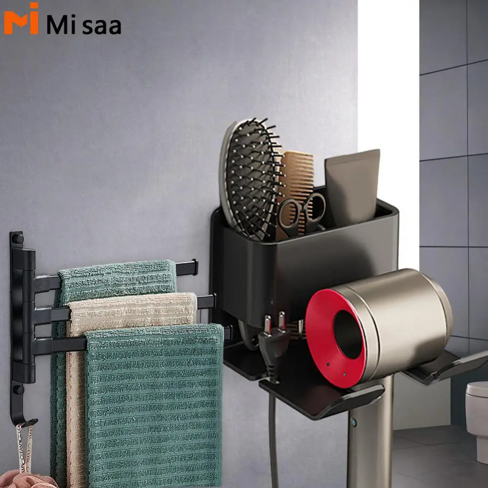 

Стойка для фена многофункциональная простая установка Многофункциональный дизайн прочная конструкция экономит место стойка для хранения модная