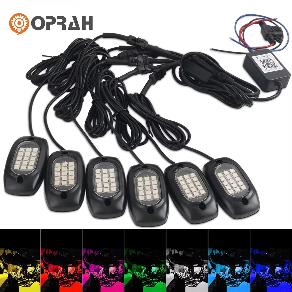 4/5/6 стручков RGB светодиодный рок-светильник комплект Symphony Bluetooth многоцветный