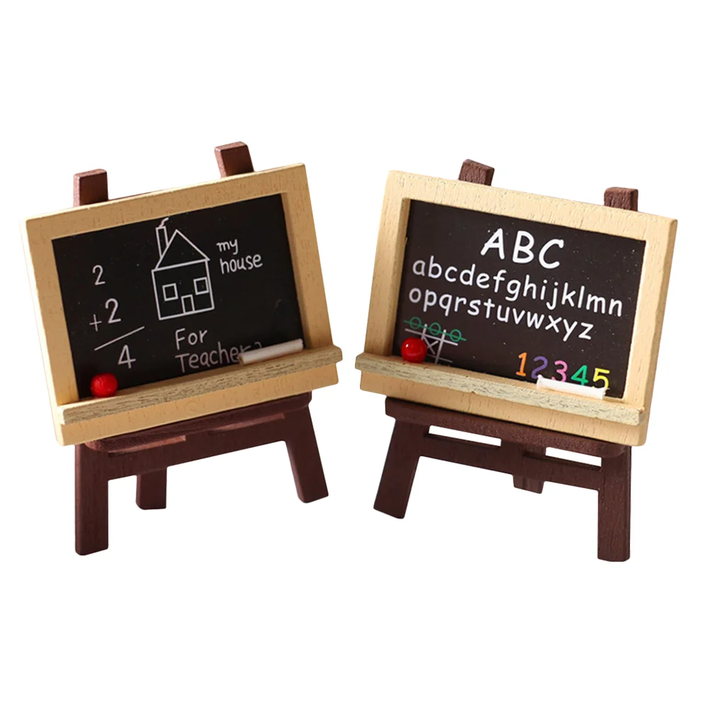 

Miniature Easels Mini Easel Woodendollhouse Painting Furniture Accessories Houseornament Blackboard Toy Canvases Child