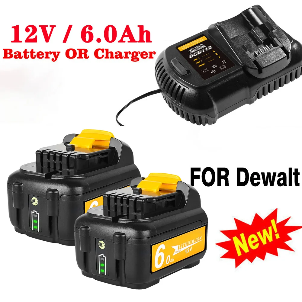 

Для Dewalt DCB127-XJ Bateria DCB 127 XJ 12 V. 6,0 A/h черный Y желтый для dewalt 12V батарея dcb120 DCB123 DCB122 DCB124 DCB121