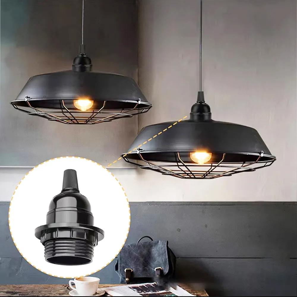 Винтажный бакелитовый пластик E27 цоколь лампы винтовой держатель фитинги