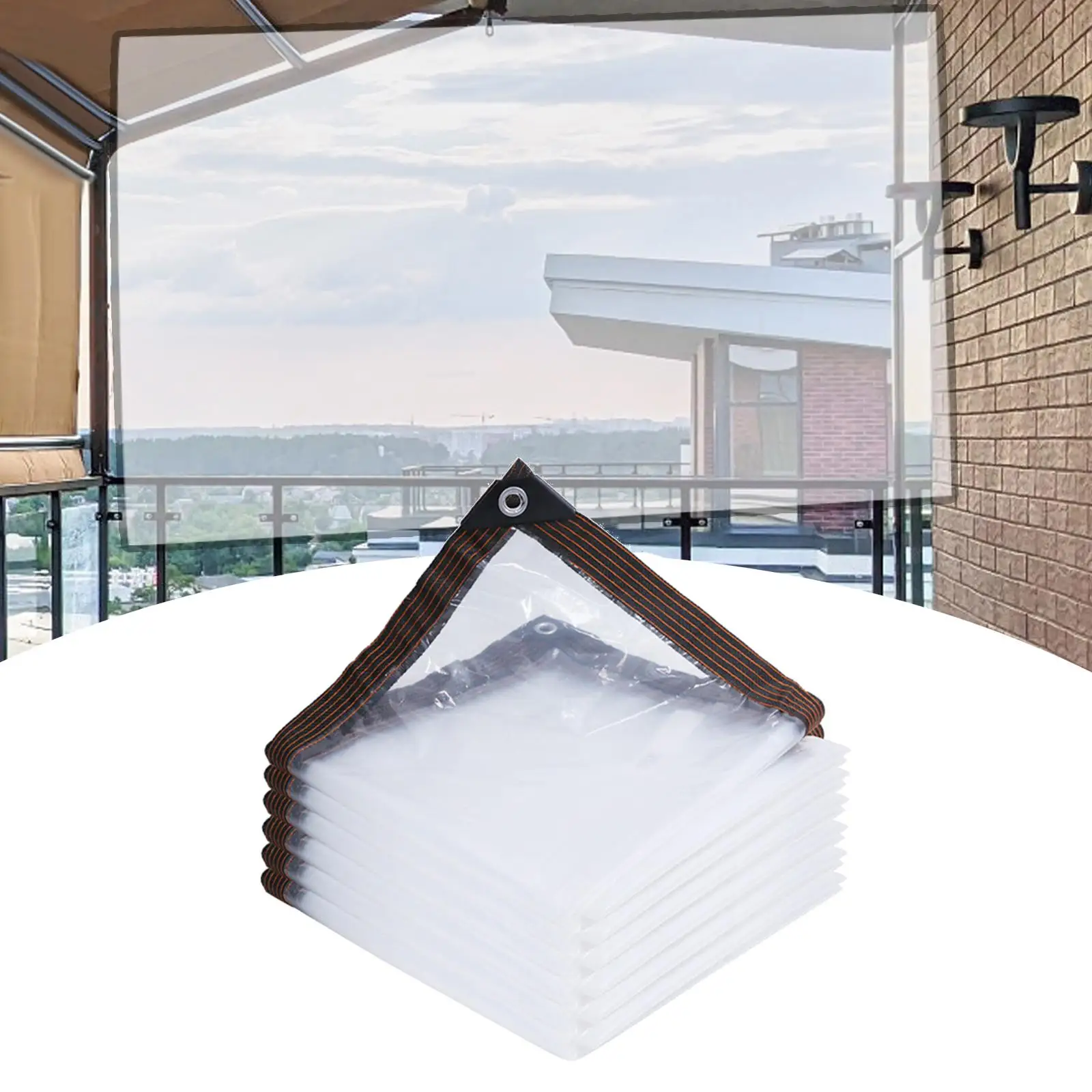 Прозрачный брезент непромокаемый удобный устойчивый к атмосферным воздействиям