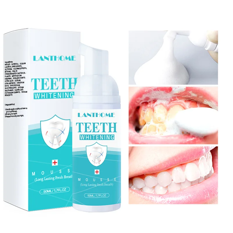 

Lasting Teeth Cleansing Whitening Mousse Removes Stains Tartar Teeth Whitening Oral Hygiene Mousse Toothpaste Fresh Bad Breath