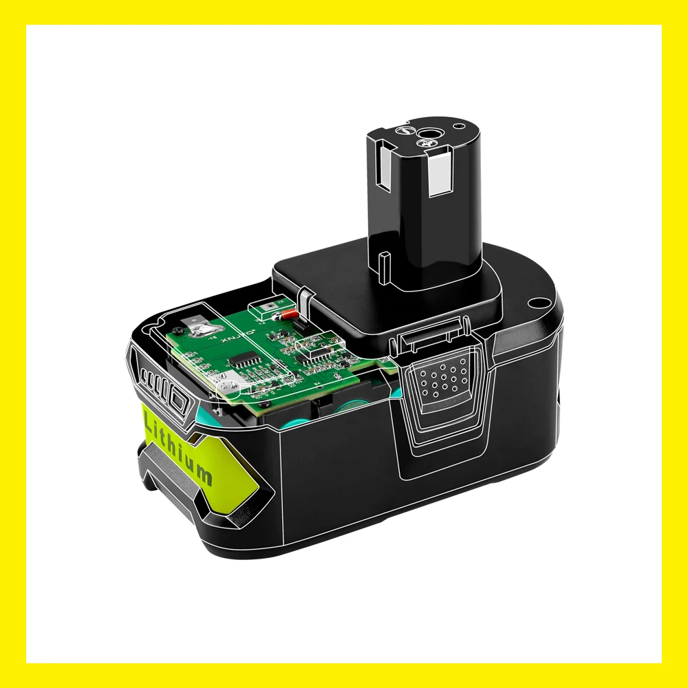 

Rechargeable Battery for Ryobi ONE Cordless Power Tool 18V 9000mAh Li-ion BPL1820 P108 P109 P106 P105 P104 P103 RB18L50 RB18L40