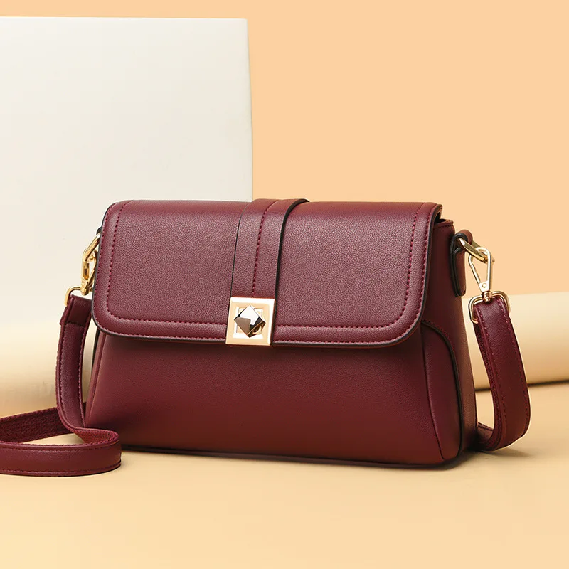 

New Fashion Small Square Bag Trend Crossbody Bag Women's One Shoulder Middle Age Bag