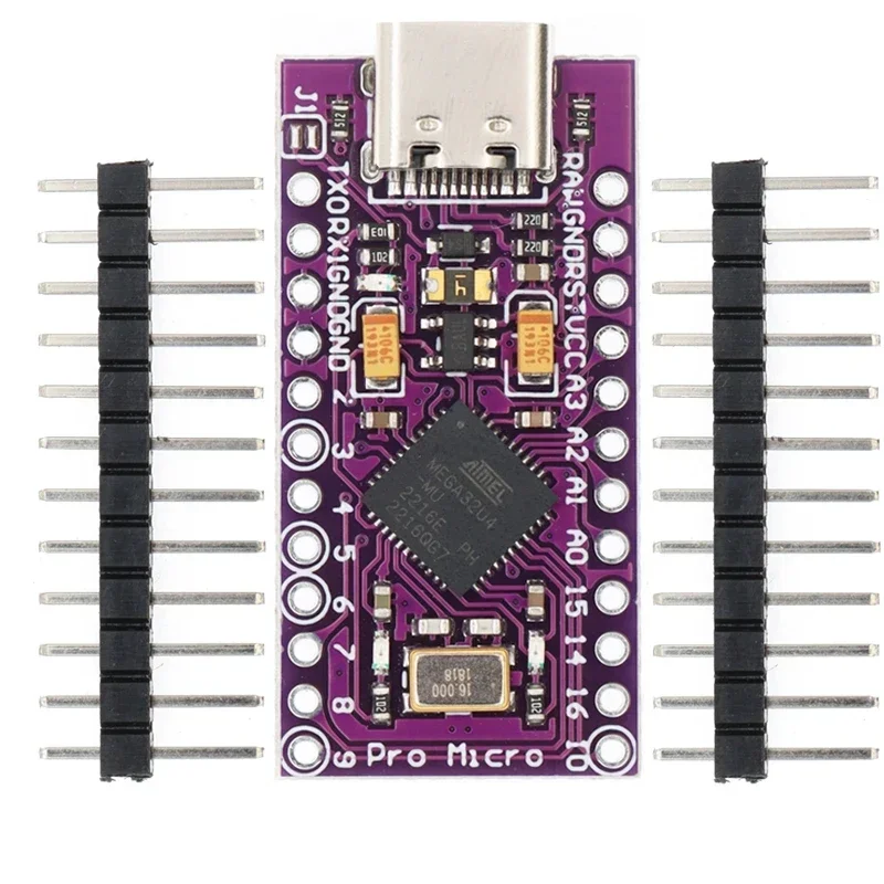 Микроконтроллер Pro Micro с Загрузчиком ATmega32U4 5 В/16 МГц модуль контроллера Mega32U4 Leonardo