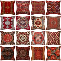 indian ethnic pillow case red bohemian pillowcase morty interior for home decor decorative cushions for elegant sofa 40x40 45x45