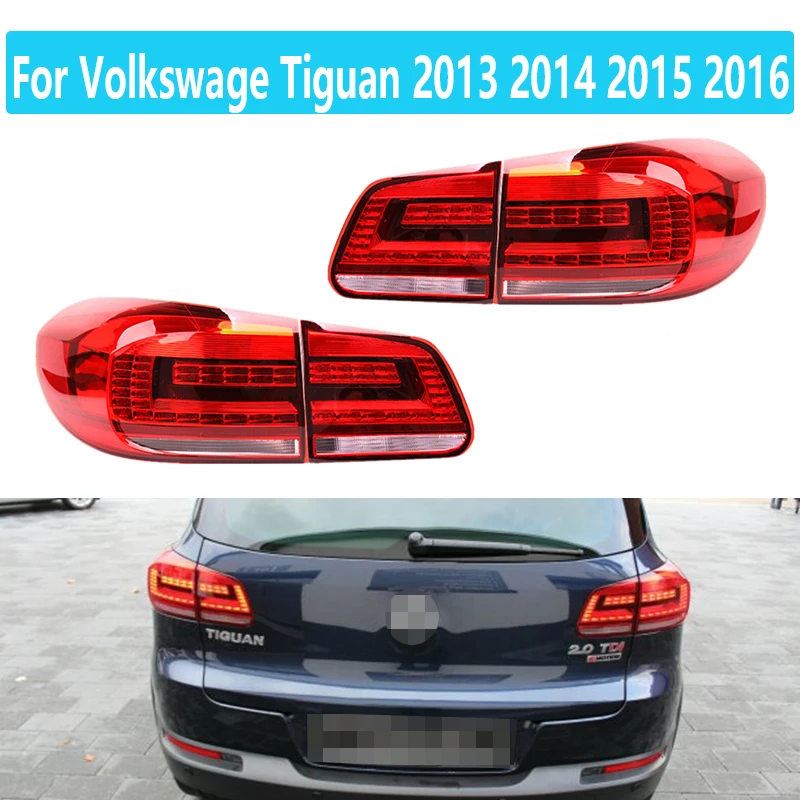 For Volkswagen Tiguan 2013 2014 2015 2016 LED Rear Bumper taillight  Brake warning light Taillight assembly auto parts