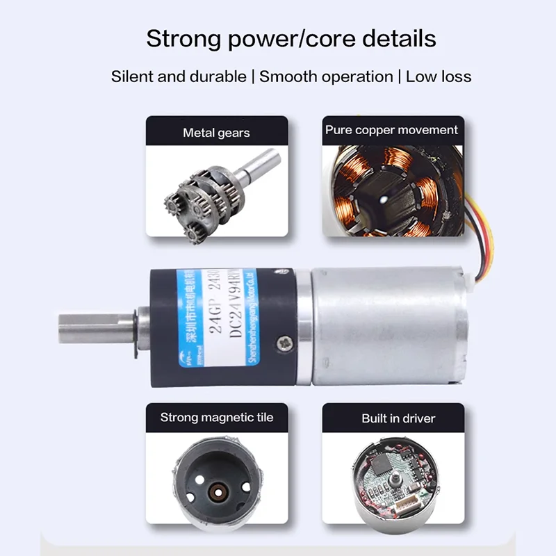 18 кг 24 мм 2430 микро планетарный бесщеточный редуктор постоянного тока 12 В в 9-1200
