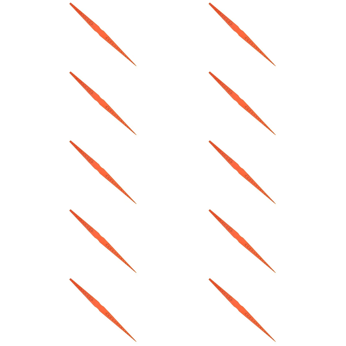 

10x Plastic Taper Gauge Taper Gauge Inch Taper Gauge Auto Trim Removal Tool Taper Scale Gauge Taper Feeler Gauge