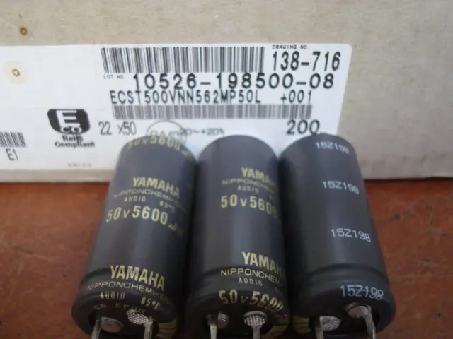 2 шт. электролитический конденсатор NIPPON AUDIO YAMAHA 5600 мкФ/50V 22x50mm 50V 5600uF |