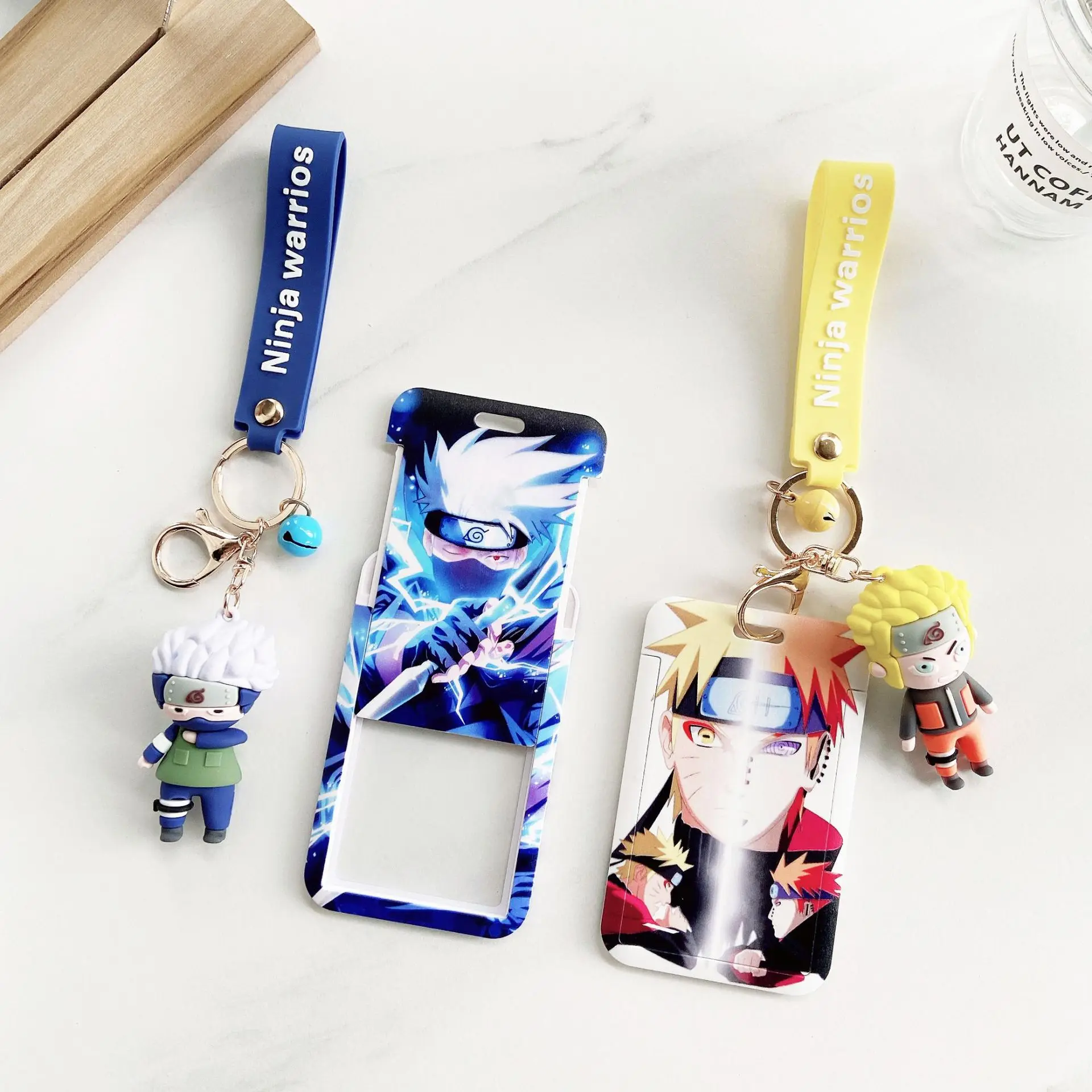 

Bandai Naruto Sasuke Key Chain Bus Rice Campus Access Control Card Keychain Animation Peripheral Schoolbag Pendant Keyring