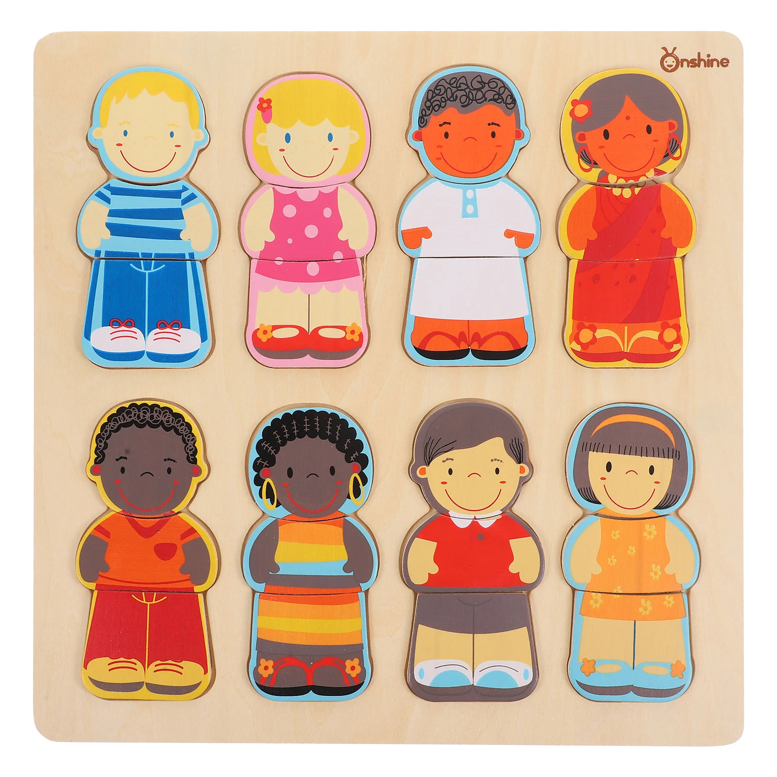 

Racial Awareness Puzzle Board Toddlers Learning Puzzles Children Toy Matching Game Kids Educational