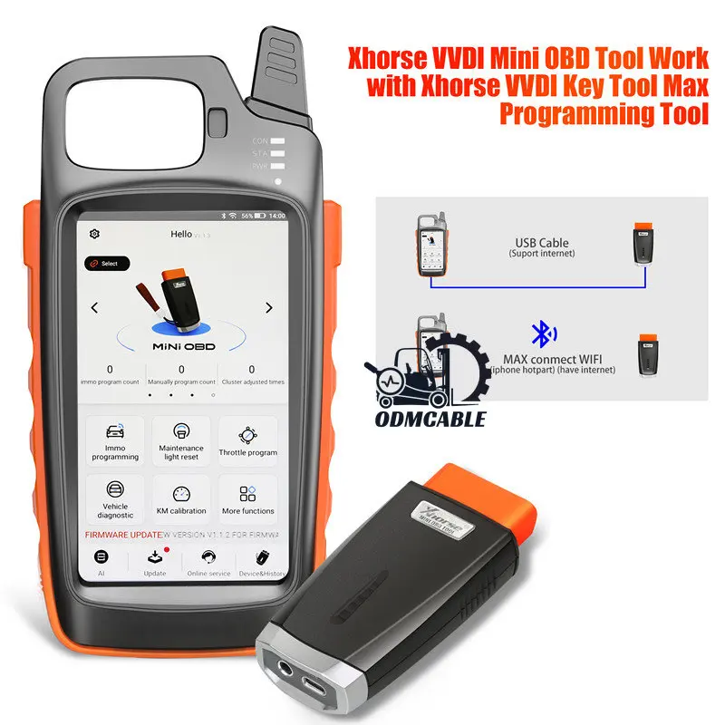 

Xhorse VVDI MINI OBD Tool Can Work with Xhorse VVDI Key Tool Max