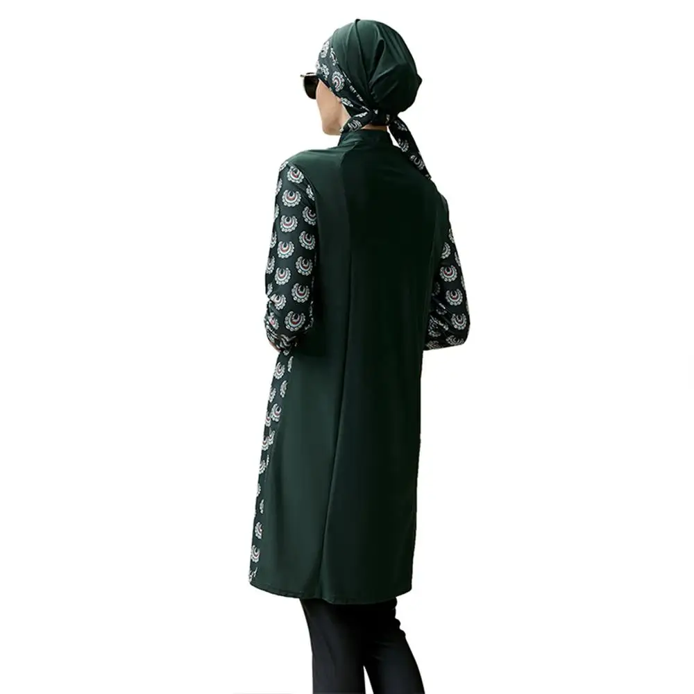 

Summer Muslim Swimsuit Full Cover Beach Swimwear Hijab Swimsuit Burkinis Modest Swimwear Burkini Bathing Suit 3 Pieces