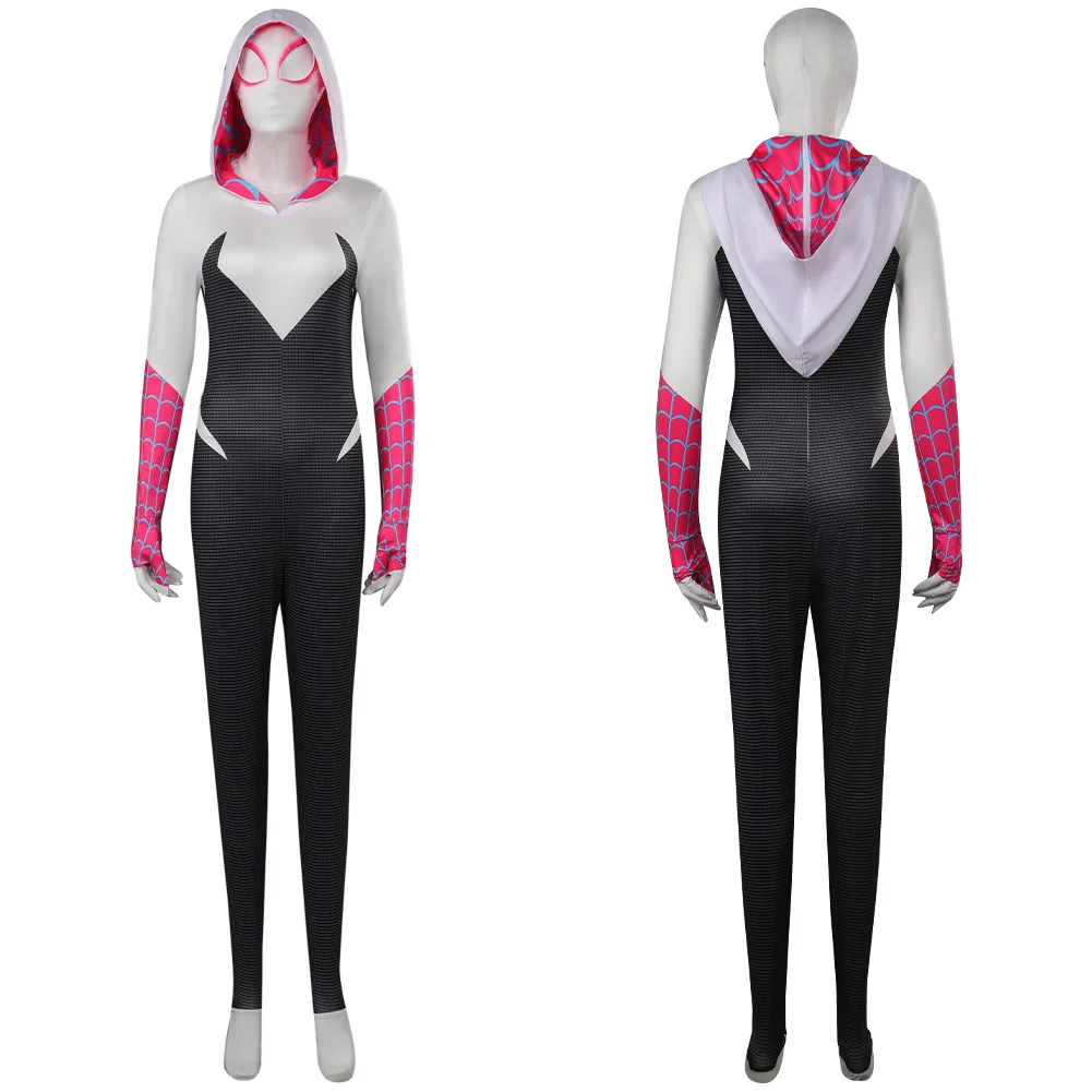 

New Fashion Gwen Stacy Cosplay Costume Jumpsuit Adult Women Girls Role Playing Outfits Halloween Carnival Party Disguise