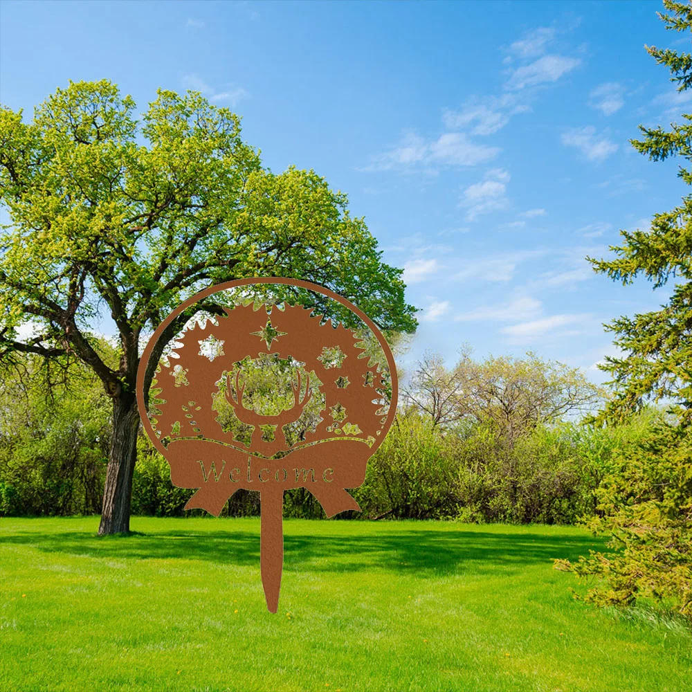 Великолепный металлический рождественский садовый знак 1 шт. — Majestic для