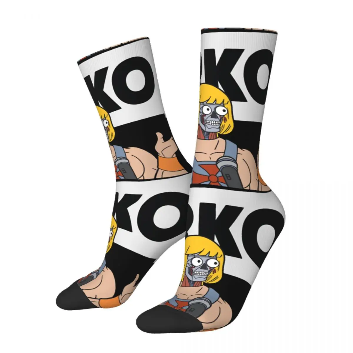 

Funny Sock for Men ORKO Hip Hop Harajuku He Man and The Masters of the Universe Happy Quality Pattern Printed Boys Crew Sock