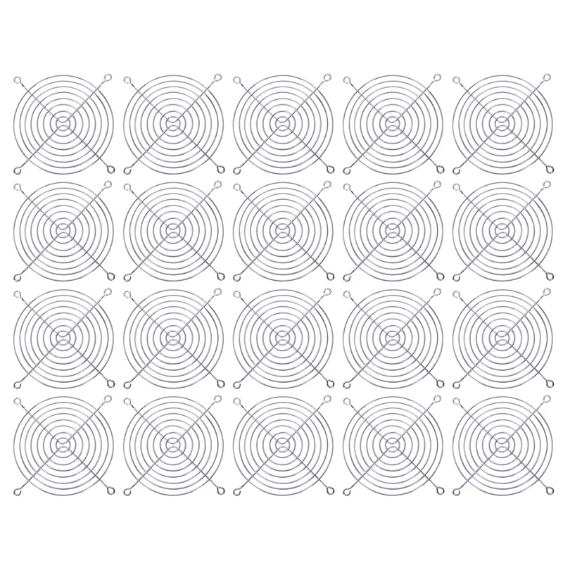 

20X PC DC Fan Grill Protector Metal Finger Guard 120Mm 12Cm Silver Tone