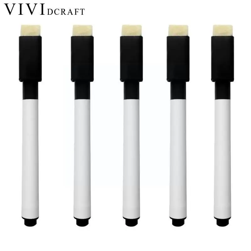 

Vividcraft 10 шт./лот стираемая доска маркер авторучка подарки мелок детская авторучка ластик набор с канцелярскими черными маркерами чернила K ...