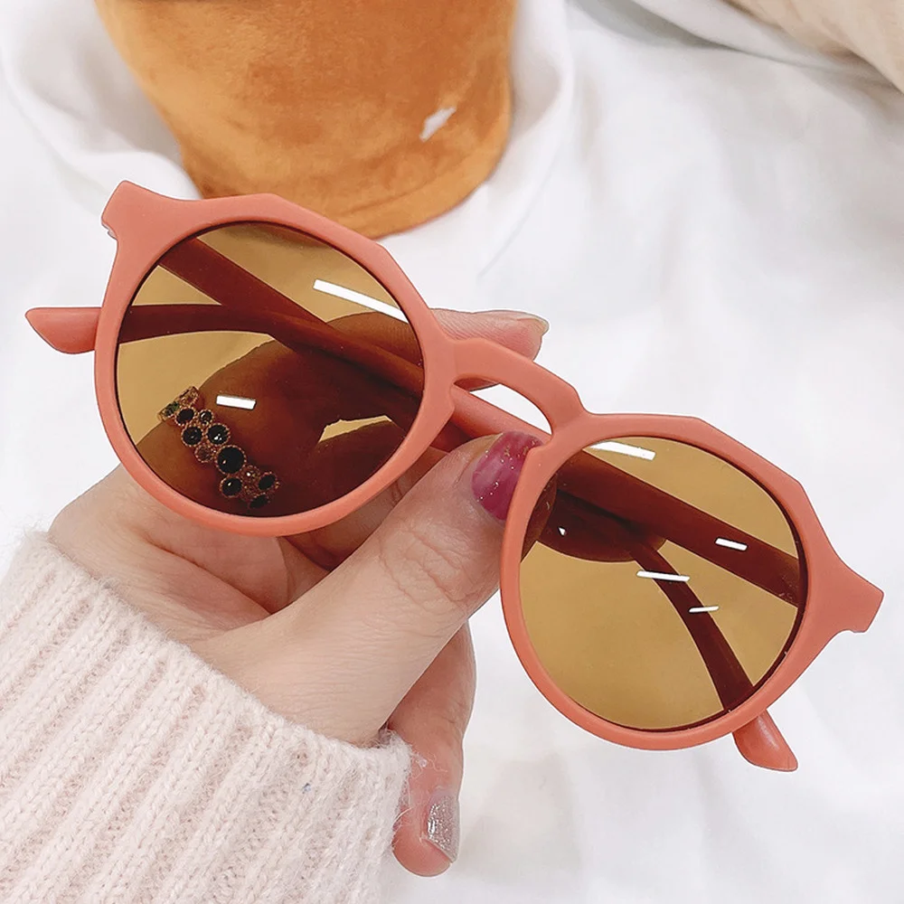 

Korean Style Round Children's Sunglasses Summer Round Frame Oversized Eyeglasses For Baby Girls Boys Kids Clear Mirrors Goggles