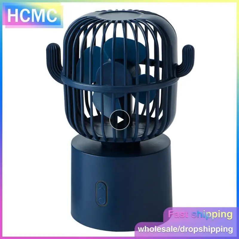 

Air Conditioning Creative Cactus Shape Low Noise Usb Fan Super Long Endurance Shake Head Small Fan Air Cooler Small Cooling Fans