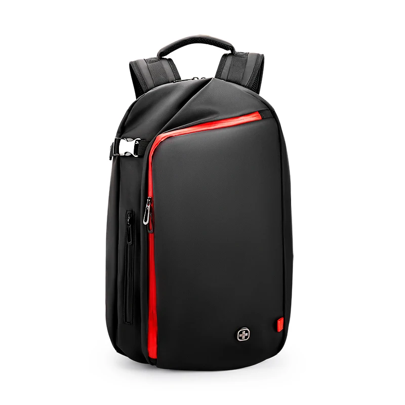 Nylon Men's Black Business Backpack Computer Bag Casual Travel Backpac