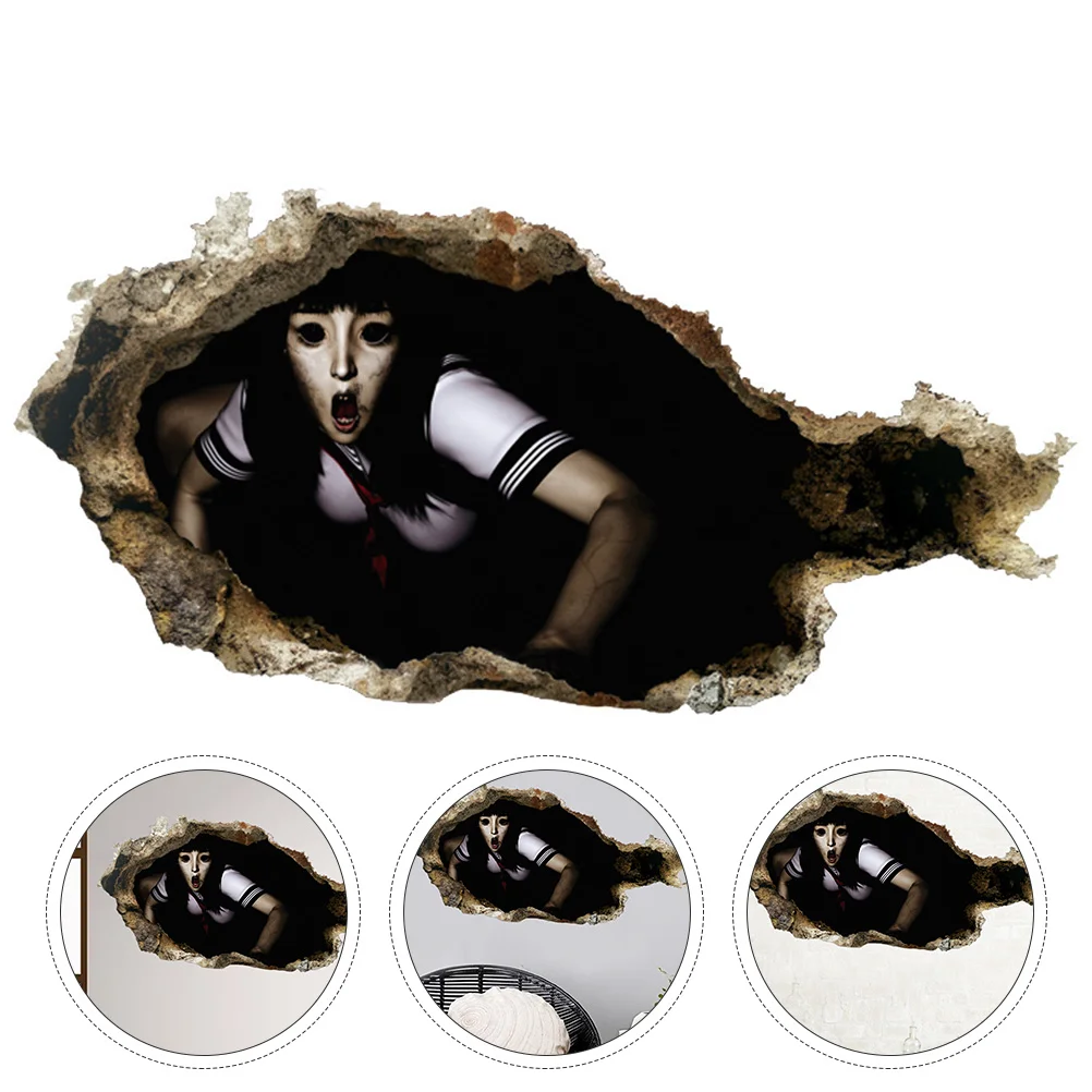 

Wall Halloweentank Sticker Background Wallpaper Decalsscary Murals Stickersdecal Aquarium Pvc 3D Window Removable Backgrounds