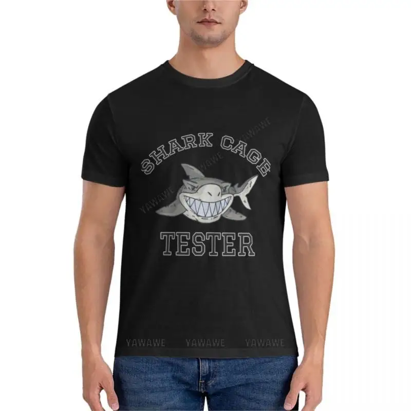 

men cotton tshirt Funny Amputee Humor - Shark Cage Tester Essential T-Shirt T-shirt men cute tops man black t-shirt