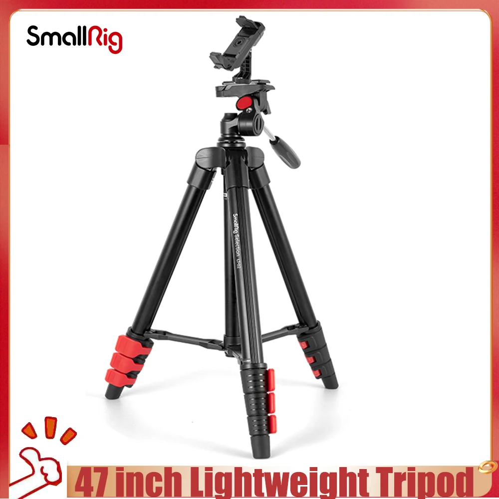 

SmallRig Extendable Tripod Lightweight Travel Stand Remote Control For DSLR Camera Smart Phone iPhone Go Pro Action Camera 3254