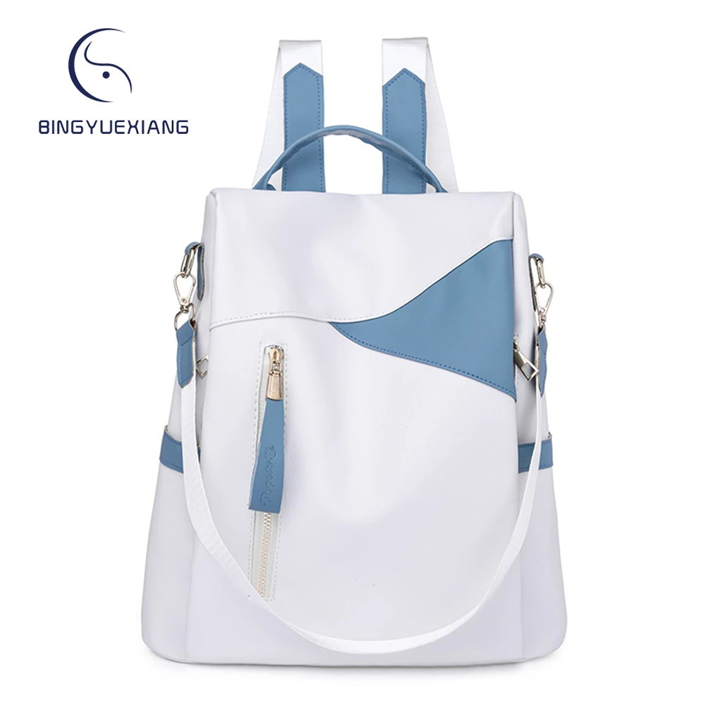 

Новинка Весна 2022, женские сумки со вставками, женский рюкзак из высококачественной кожи, роскошная дизайнерская модная школьная сумка для с...