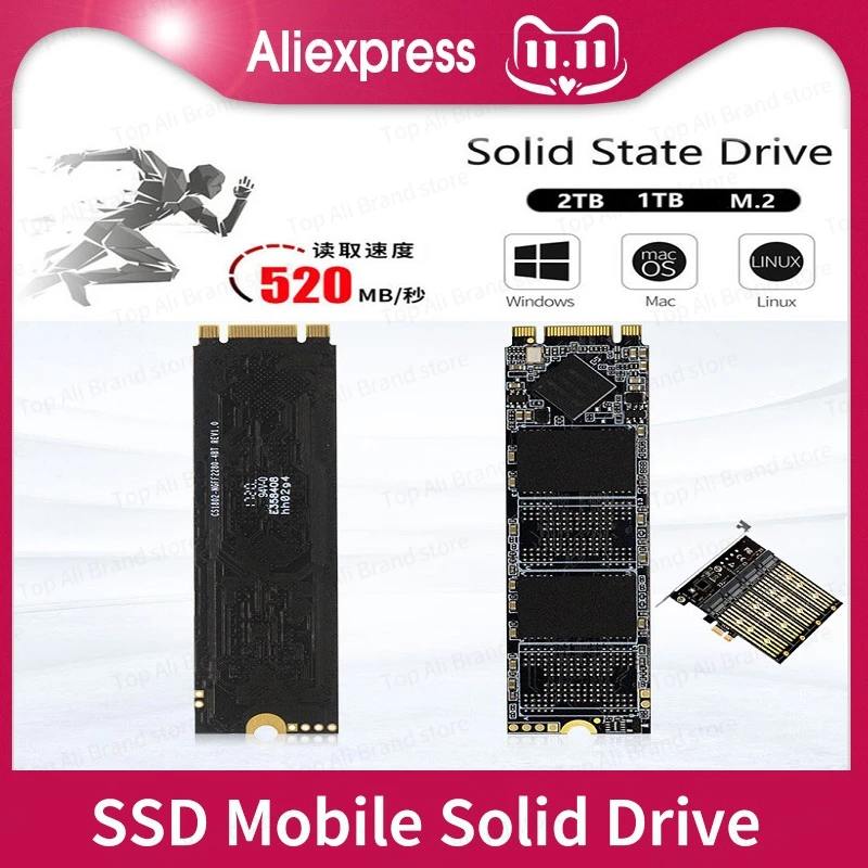 

SSD2TB M.2 Sata3 SSD 64Gb 128Gb 512Gb 1Tb 2Tb HDD M2 Ngff M.2 2280Mm Disco Duro For Desktop