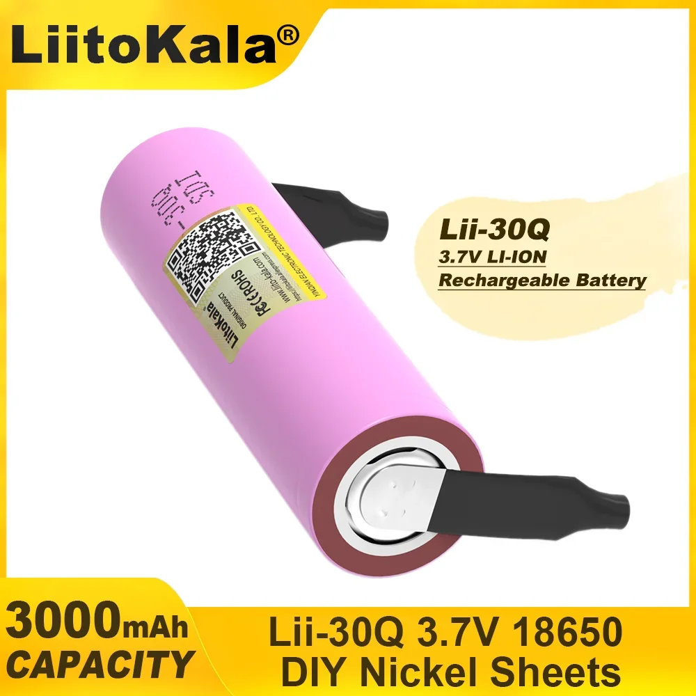 1-20 шт. Liitokala ICR18650-30Q 18650 3000 мАч литиевая батарея 3 7 В аккумуляторная электрические