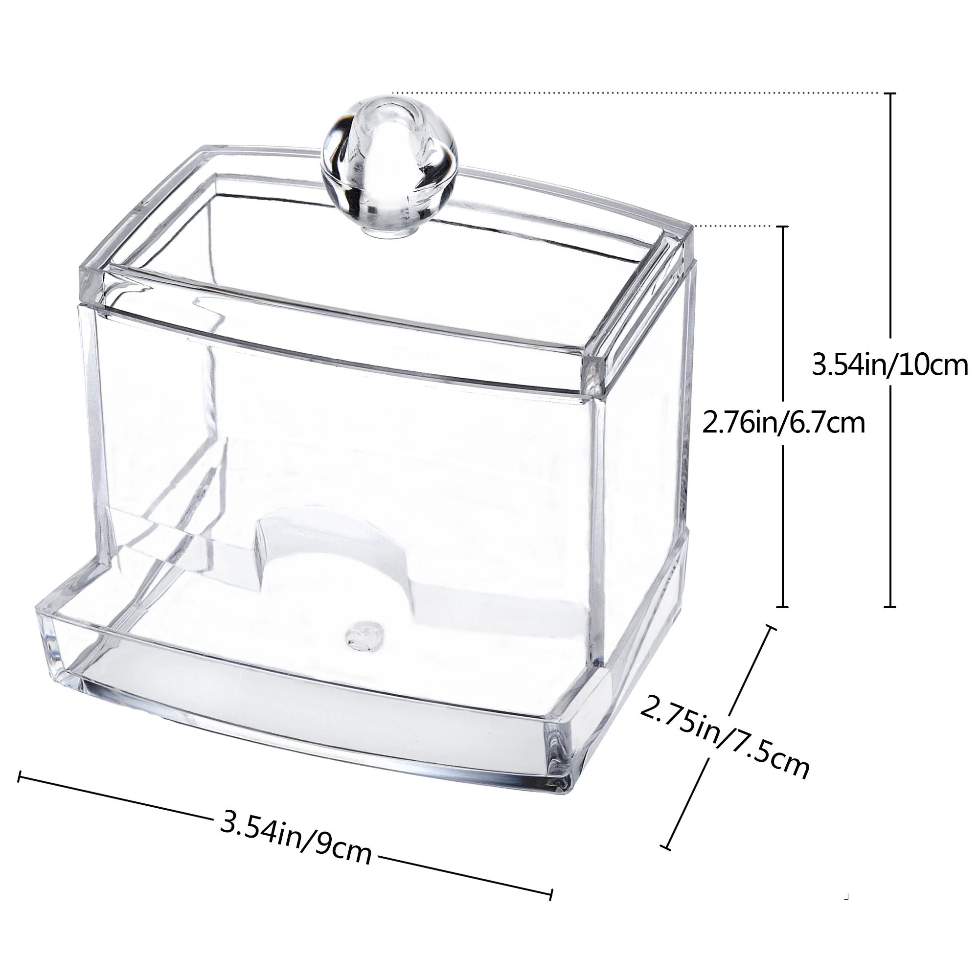 Акриловый Прозрачный Маленький Держатель Для Q-tip Диспенсер Ванной Комнаты
