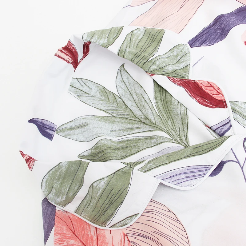 Plus Size S-3XL 100% Viscose Summer Women's Pajamas Thin Section Short-Sleeved Shorts Large Floral Print Home Service Pajamas