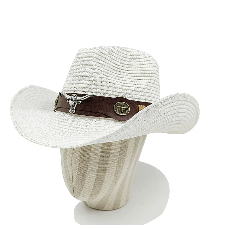 

Ковбойская шляпа 2023, летняя тонкая соломенная шляпа, Мужская джентльменская Женская джазовая ковбойская шляпа, соломенная шляпа, шляпа от солнца, летняя сомбреро