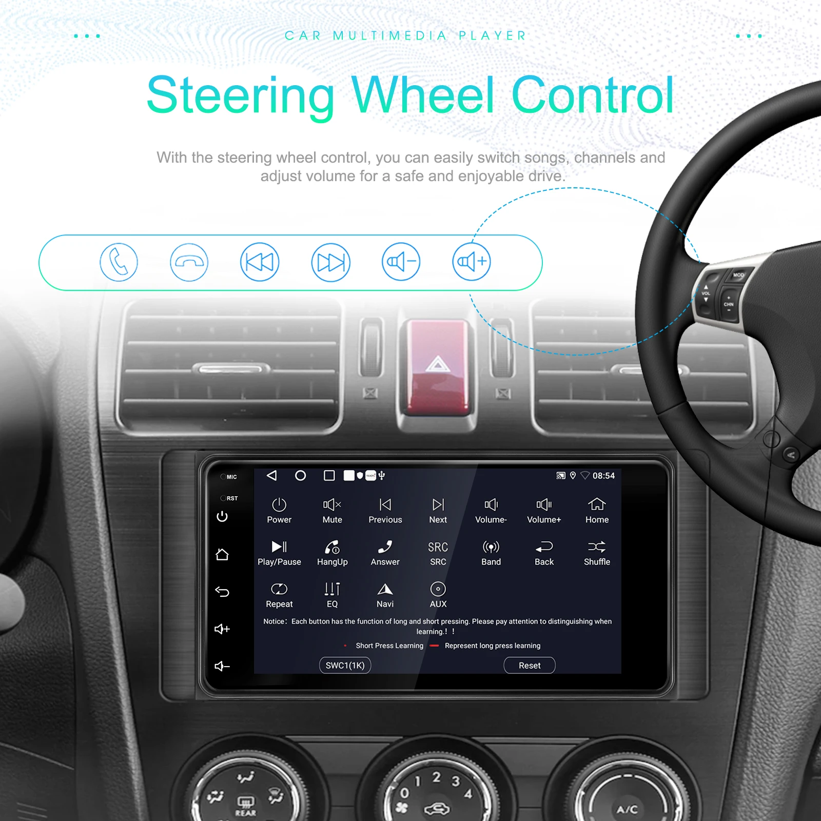 Автомагнитола Podofo мультимедийный плеер на Android с GPS Wi-Fi типоразмер 2 DIN