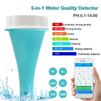 bluetooth temp ph meter digital ph tester 6 in 1 phtdsecclorptemp for online app control for drinking hydroponic aquarium
