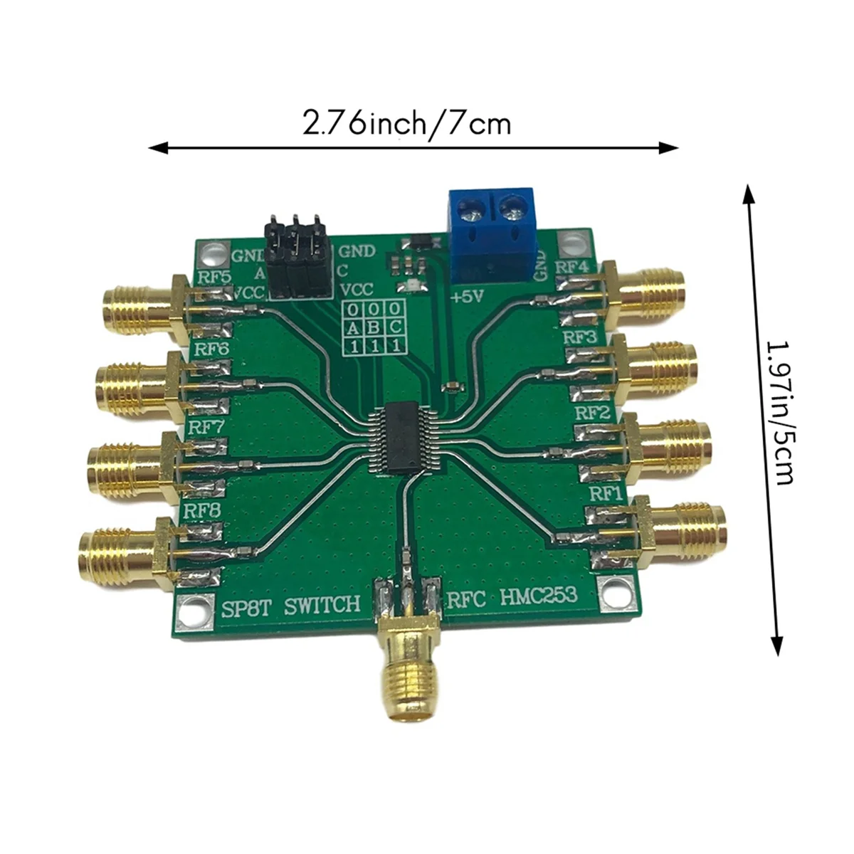 HMC253 DC-2.5 GHz Многофункциональный радиочастотный однополюсный восьмипозиционный