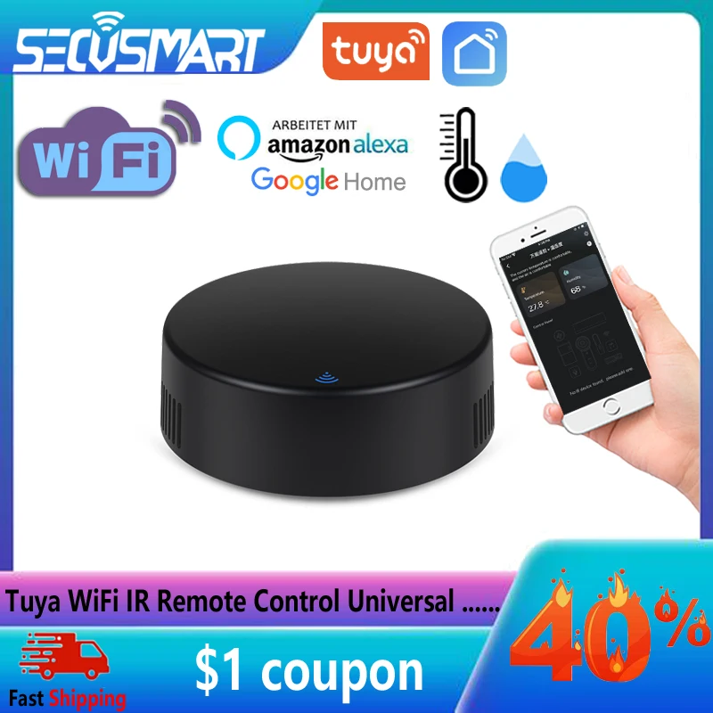 

Пульт дистанционного управления Tuya с Wi-Fi и ИК-подсветкой