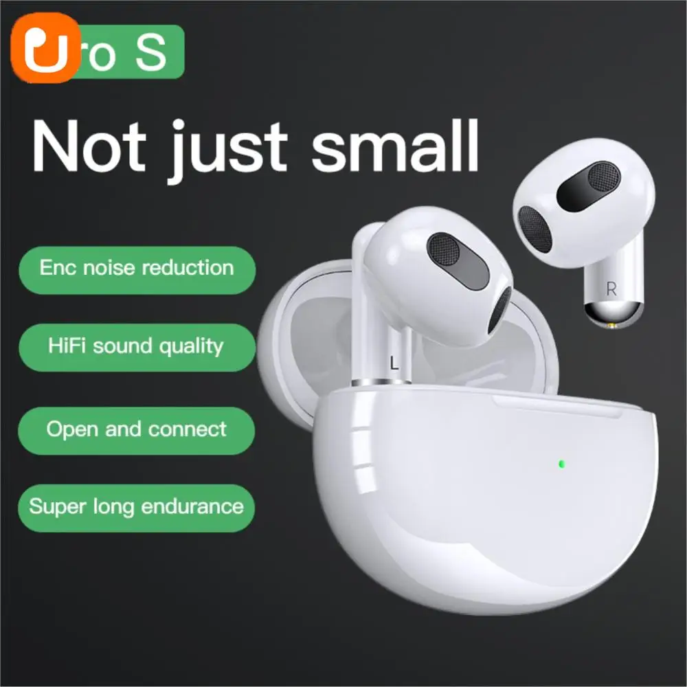 

Air Pro TWS Bluetooth Headphones True Wireless Earphone Mini Pods Earbuds Earpod HiFi Bass ENC Noise Cancelling Headset with Mic