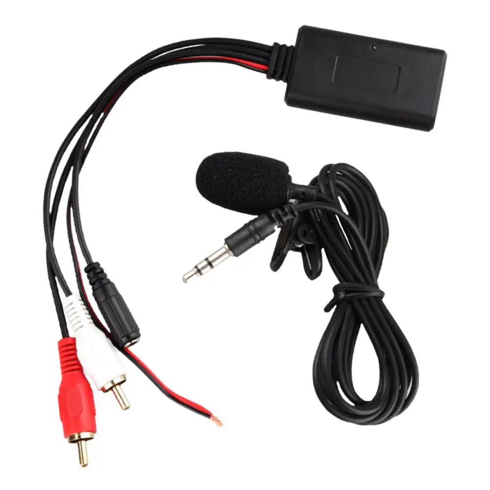 

Автомобильная гарнитура Bluetooth-совместимая звуковая шкатулка музыкальный адаптер AUX 2RCA интерфейс аудио кабель с микрофоном Универсальный для автомобиля