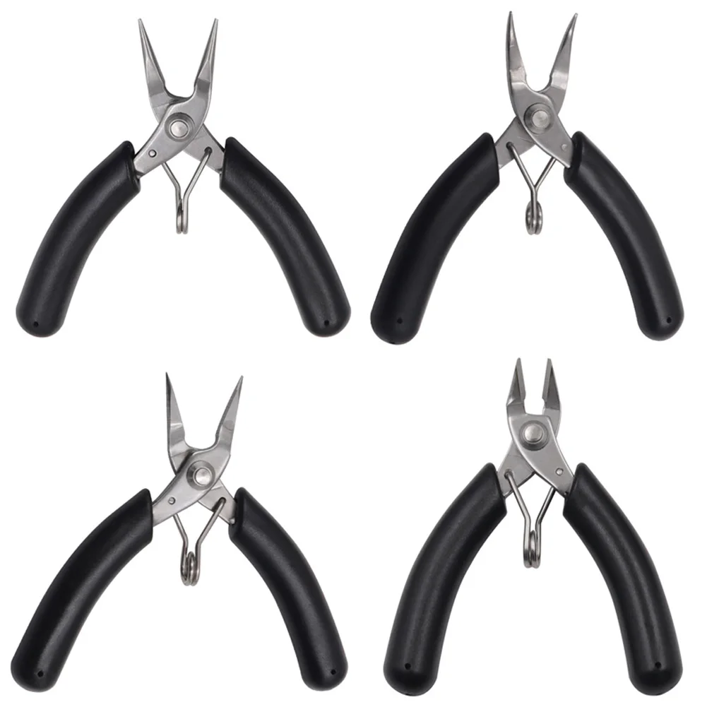 

Stainless Steel Mini Jewelry Pliers Diagonal Pliers Round Bent Needle Nose Pliers For DIY Jewelry Making Beading Repair Supplies