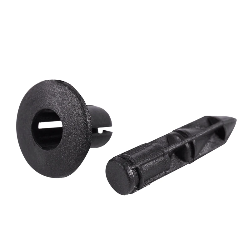 

200Pcs Car Molding Door Fender 5Mm Hole Plastic Rivets Fixing Black.