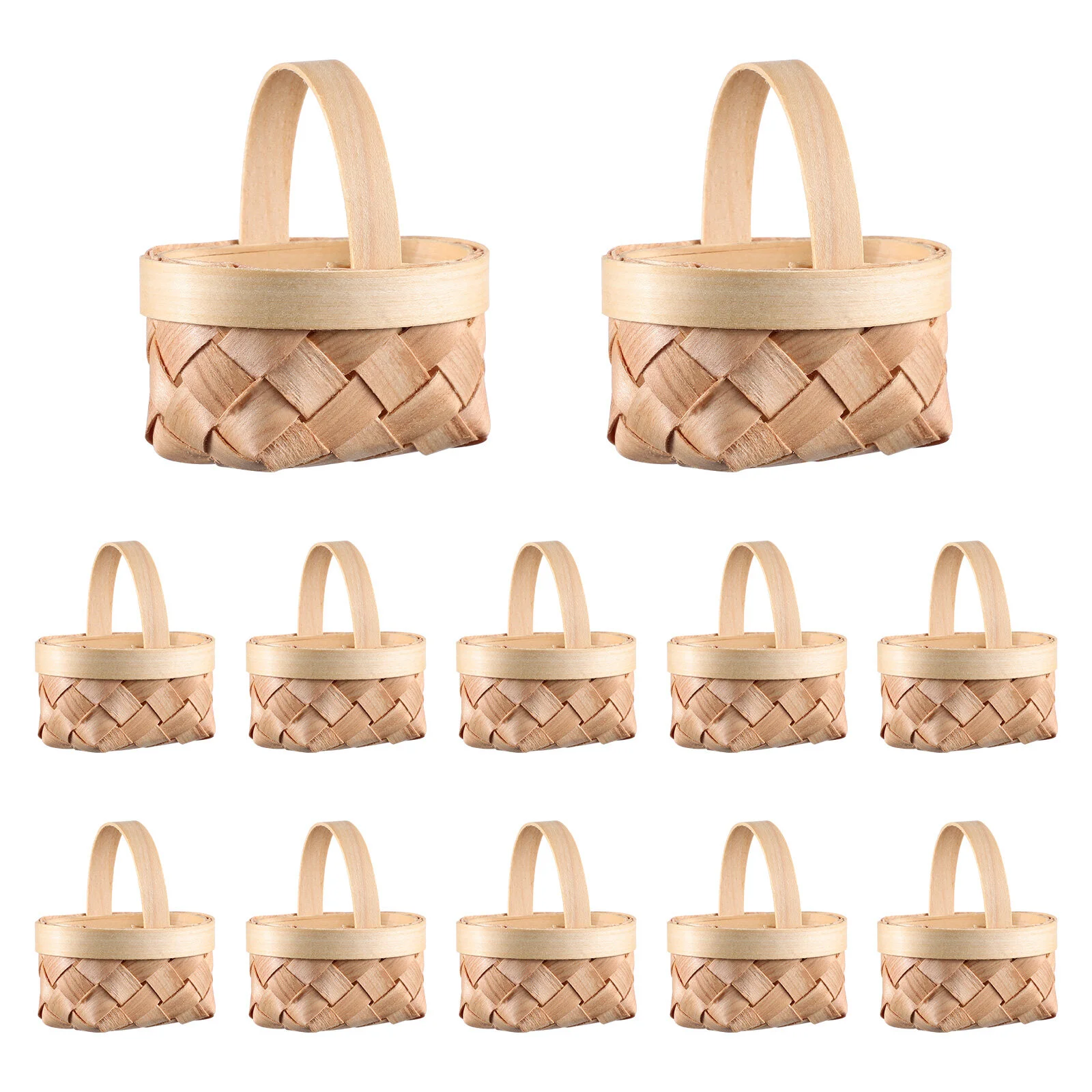 

Woven Basket Wooden Baskets Mini Candy Miniature Portable Small Decorative Tote